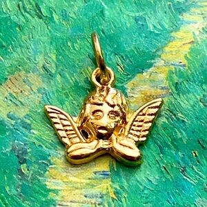 5/$10❤️❤️❤️NEW Rose Gold Tone Angel Charm Pendant